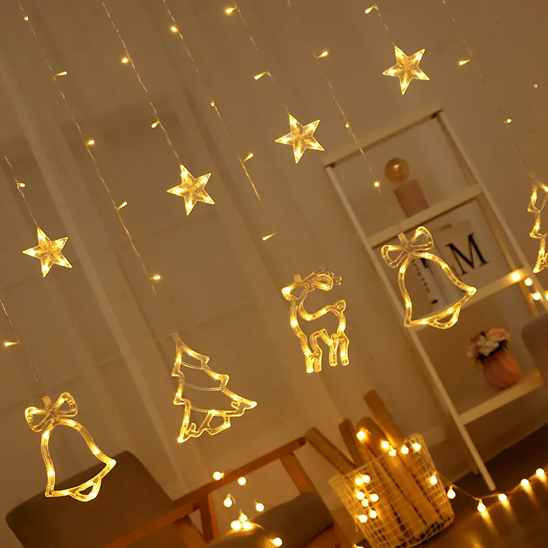 1pcs Elk Bell Star Led Light Strings 