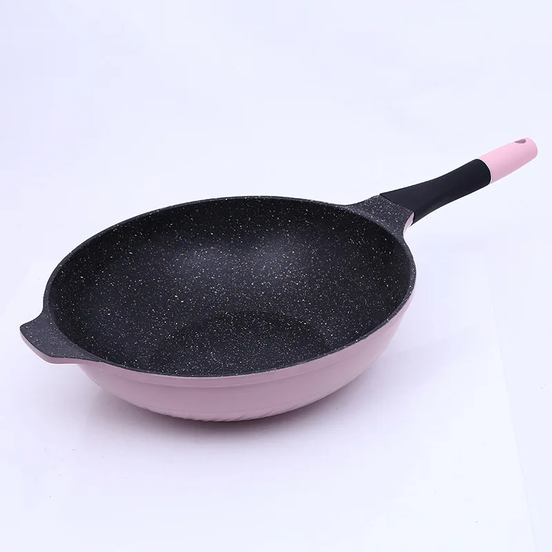 Maifan stone wok no oily fume pan frying pan non-stick frying steak induction cooker general