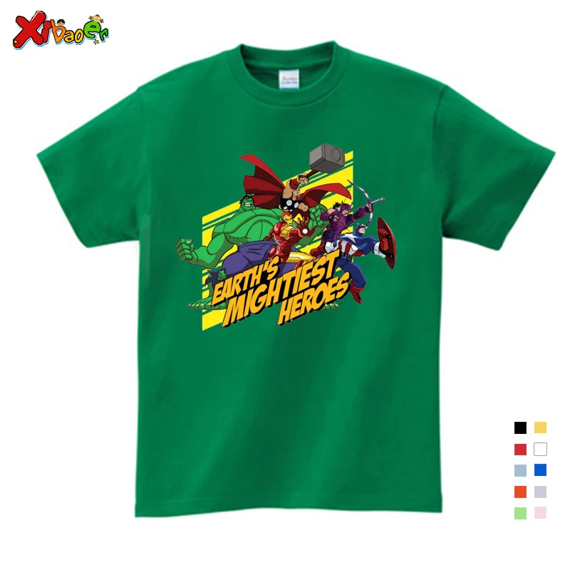 T-shirt Футболка для мальчиков с супергероем Марвел, человеком-пауком хлопковая Футболка с человеком-пауком, Детские вечерние футболки с короткими рукавами с Бэтменом серая футболка, От 3 до 9 лет - Цвет: T-shirt