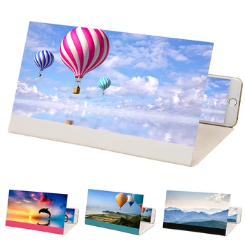 

12inch 3D Mobile Phone Screen Magnifier Stereoscopic Projection Enlarged Amplifier Desktop Magnify Folding Bracket Holder Stand