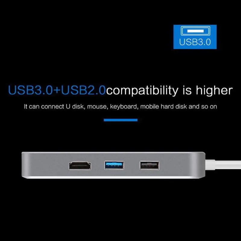 7 в 1 USB 3,1 переходник type C Зарядка USB 2,0 USB 3,0 HDMI LAN переходник для sd-карт для Millet ASUS ноутбук с портом type-C