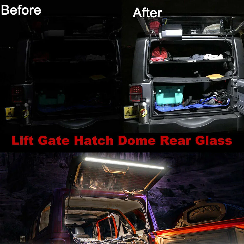 For Jeep Wrangler TJ JK 2007-2019 LED Tailgate Light Trunk Rear Tail Lamp 12V Car Luggage Compartment Bulb Interior Accessories For Jeep Wrangler TJ JK 2007-2019 LED Tailgate Light Trunk Rear Tail Lamp 12V Car Luggage Compartment Bulb Interior Accessories