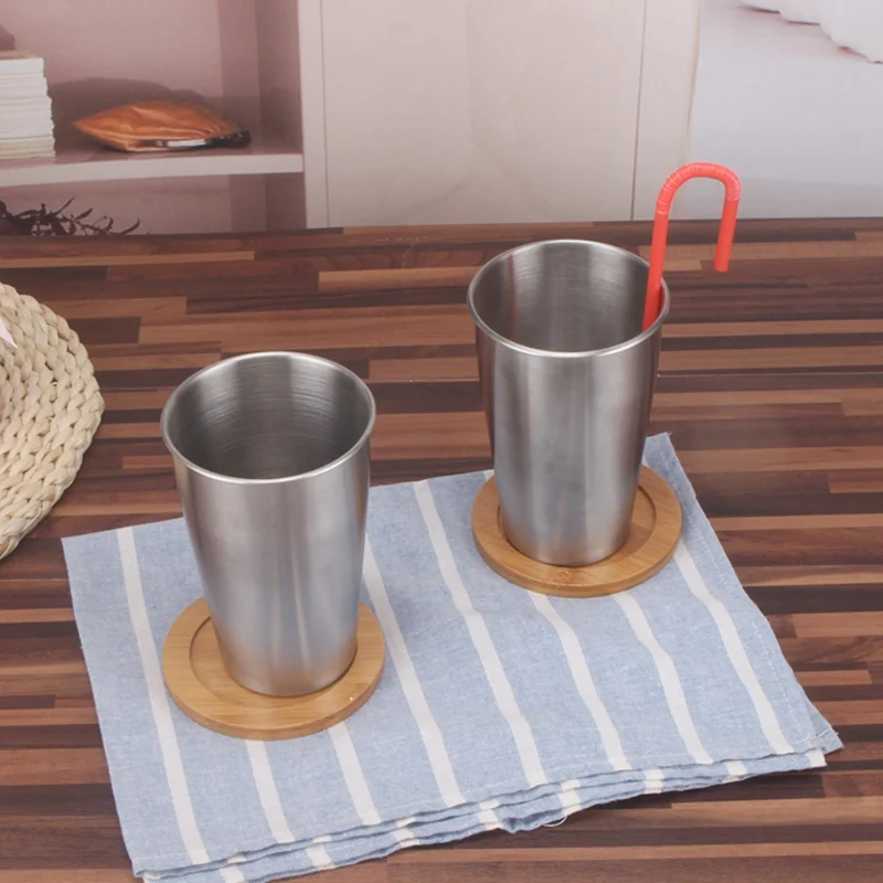 New Arrival Stainless Steel Ice Cold Water Mug Beer Cup Outdoor Concise Coffee Milk Tea Lemon Juice Mug 500ml 350ml 230ml