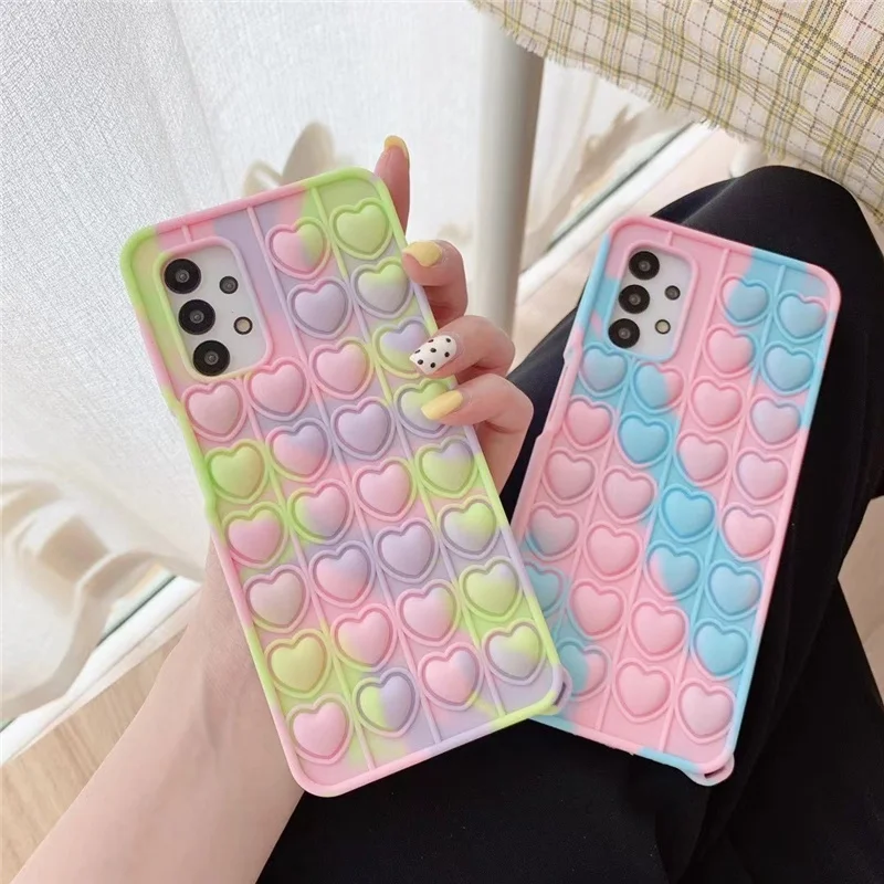 silicone case samsung Push it Case For Samsung Galaxy A20 A30 A30s A50 A21 A31 A51 A71 Pop Cover for Samsung S21 S20 S10 S9 Plus Note 9 10 20 Ultra samsung silicone cover