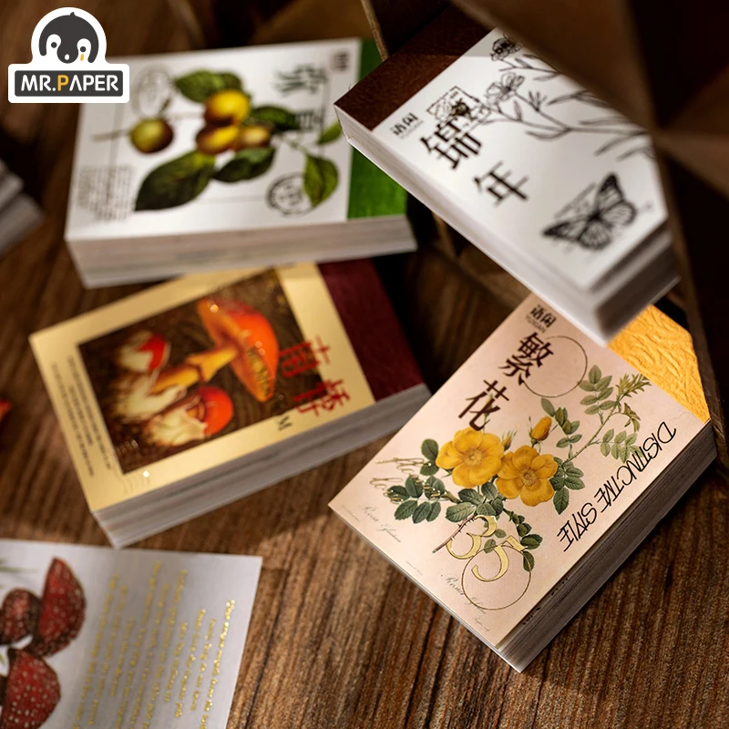 

Mr.paper 10 Pcs Gilding Memo Pads Loose Leaf Paper Transparent Sulphuric Acid Refrigerator Motor Sliver Paper Scooter School