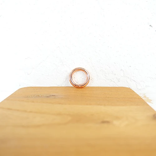 50 шт./лот, металлическое уплотнительное кольцо, не сварное никелированное кольцо-петля для 15 мм, ошейник для собак, кожаный ремень, экологическая Соединительная пряжка - Цвет: Rose Gold