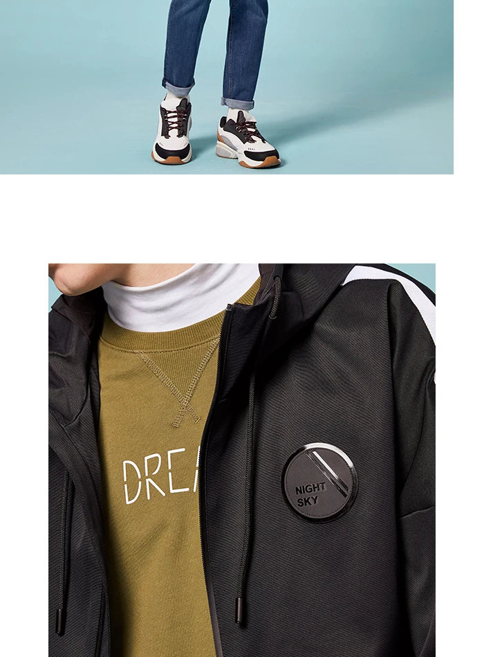 Semir ветровка мужская мода армейский зеленый зимняя Длинная ветровка мужская куртка с капюшоном Повседневная Корейская версия тренд
