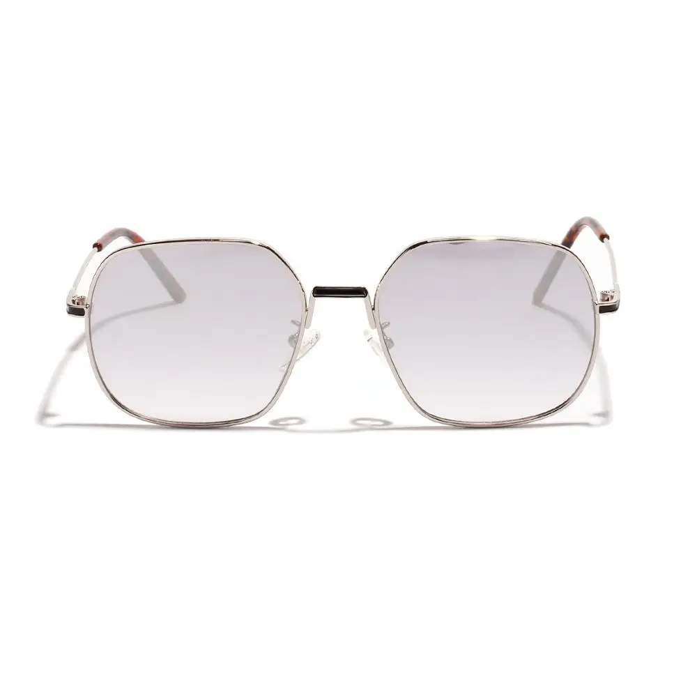 Red Son, художественные модные очки, женские солнцезащитные очки в металлической коробке, бренд, модные дизайнерские женские солнцезащитные очки UV400 - Цвет линз: Серебристый