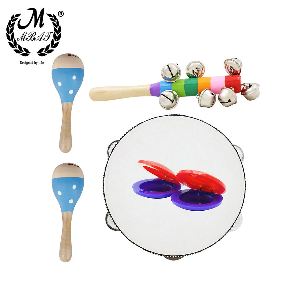Hand Percussion Instrument for Kids Toddlers KTV Party Rhythm Beat Toy Xmas Gift 
