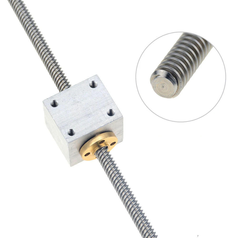 Linear Guides 3D Printer T8 Lead Screw 250 300 350 400 450 500 550 600 650 700 750 800mm KP08 KFL08 nut housing Lead Screw Set with Coupler Durable Parts Linear Guides 3D Printer T8 Lead Screw 250 300 350 400 450 500 550 600 650 700 750 800mm KP08 KFL08 nut housing Lead Screw Set with Coupler Durable Parts