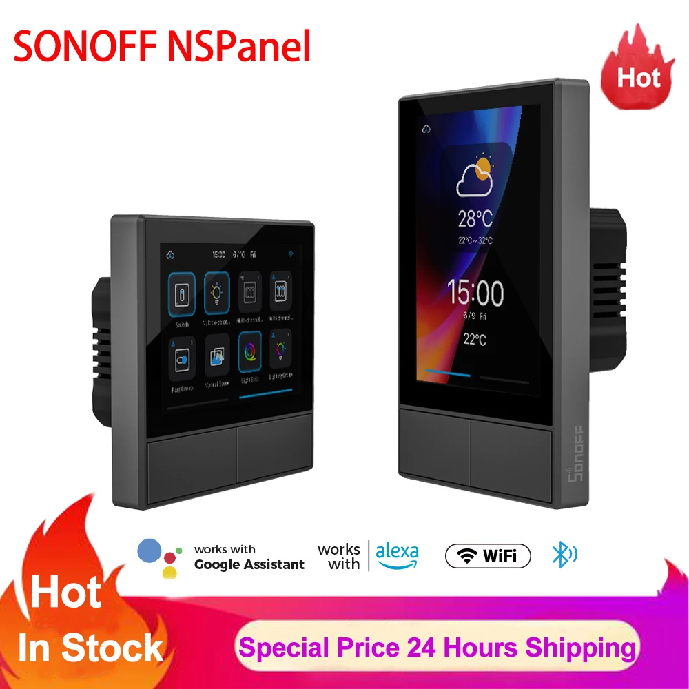 

Sonoff NSPanel Smart Scene Wall Switch Smart Wifi Thermostat Temperature All In One Control Via Ewelink Work with Alexa Google