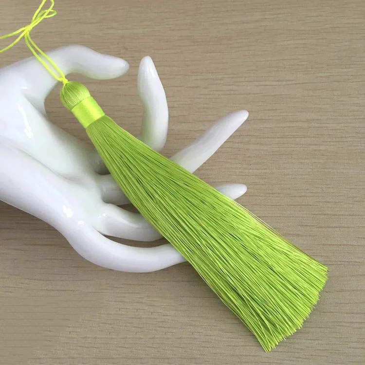 Light Green 10 шт. 15 см длинные шелковые кисточки Шарм Кулон для Diy ювелирных изделий кисточкой серьги ручной работы одежда Ремесла Результаты поставщика - Цвет: Light Green