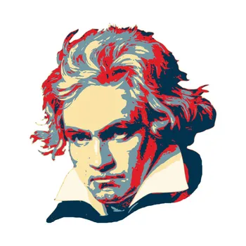 

Decal Beethoven Composer Classic Music Symphony Home decoration wall stickers waterproof graffiti stickers