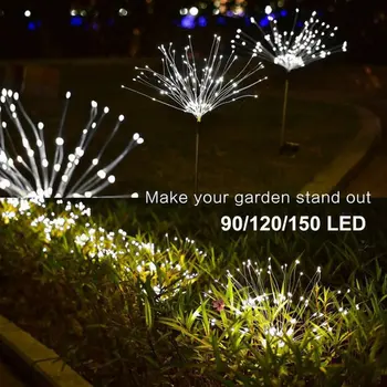 

Courtyard Solar Light Plug In Copper Wire Lamp Fireworks Lamp Garden Decoration Waterproof Dandelion Lamp String Lawn Lamp