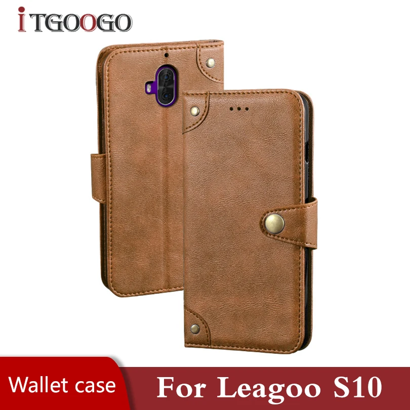 Флип чехол для Leagoo S10 кожаный телефона противоударный Магнитный бампер на S8 Pro S9 360
