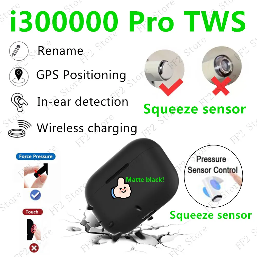 

Original i300000 Pro TWS 1:1 In Ear Blutooth Earphone Wireless Headsets Stereo Earbuds elari PK Aire 2 3 i90000 i100000 i200000