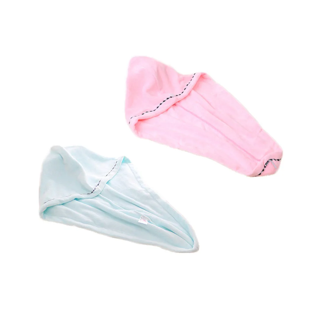 2PCS fast dry hair towel fast dry hair cap wrapped towel shower cap super absorbent dry hair quick dry thickening dry hair#20
