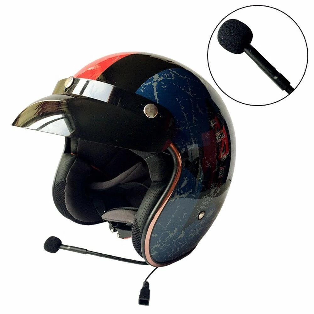 bluetooth retro motorcycle helmet GDM REBEL with Headset rideGDM Discover the perfect blend of safety CONNECT BT2 Bluetooth Headset for