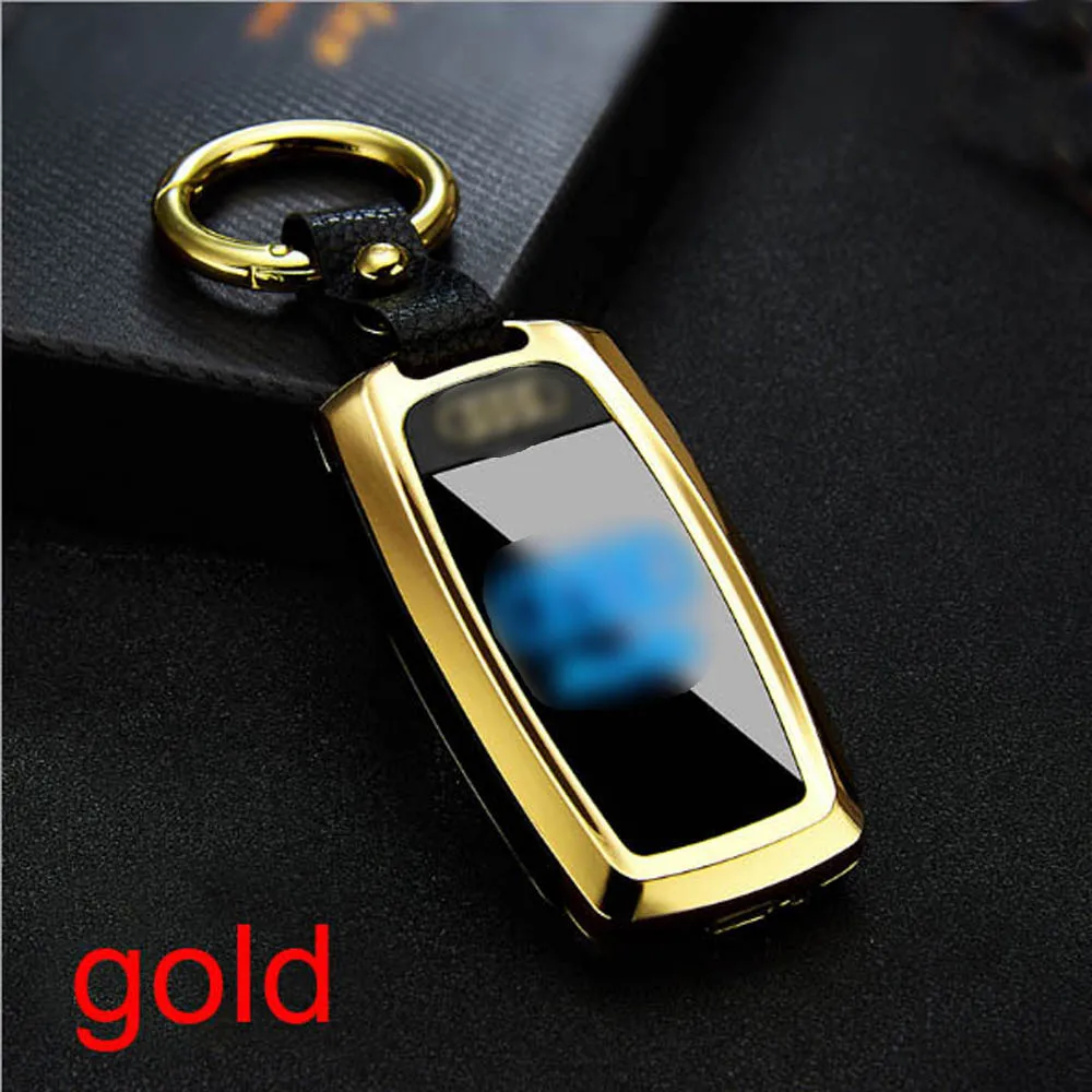 50 шт USB Зажигалка освещение светодиодный экран Ключ Пряжка - Цвет: gold