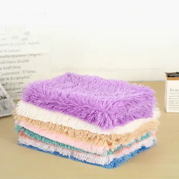 

Long Plush Square Dog Mat Soft Comfortable Warm Sleeping Pet Bed for Small Medium Large Dog Puppy Pulldog Dog House Kennels