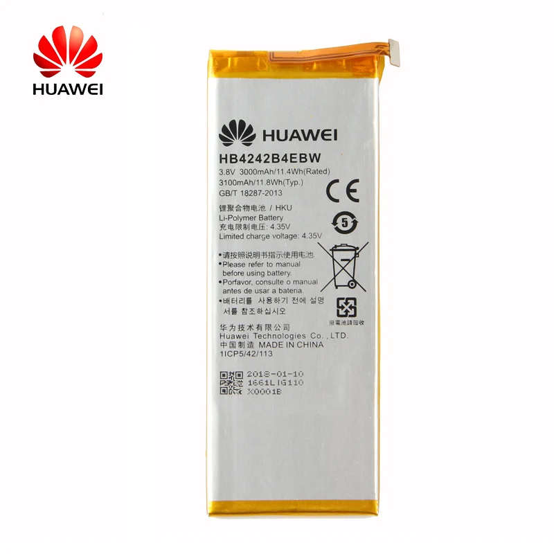 Оригинальный аккумулятор HB4242B4EBW для Huawei honor 4X 6 che2 l11 H60 L01 L02 L11 3000 мАч|battery for huawei|huawei