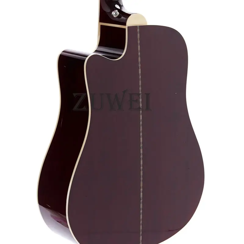 12 струн Акустическая Электрогитара 41 ''белый Pickguard EQ 101 Cutway Массив ели