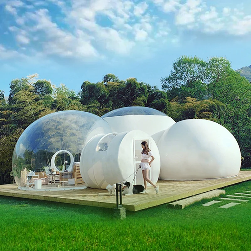 Promotion ! 3M 4M 5M Dia Bubble Hotel Outdoor Inflatable Camping Tent Free Fan Clear Tree Dome House With Tunnel | Игрушки и хобби