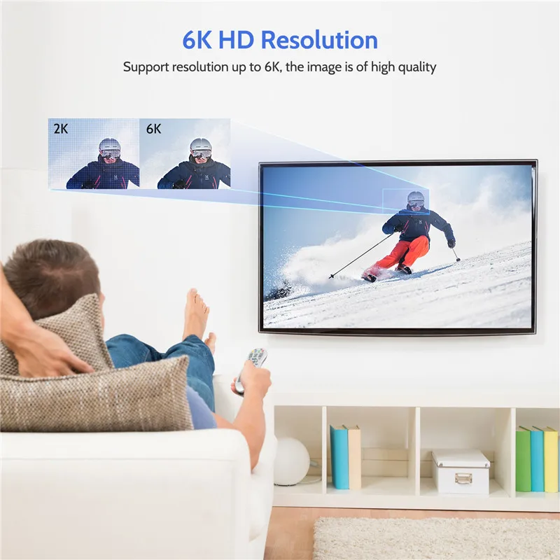 DEALDIG BOXD7 Android 7,1 Smart tv Box 6K Allwinner H6 четырехъядерный телеприставка 2 Гб DDR4 16 Гб 1000 м 2,4 г/5,8 Г WiFi медиаплеер