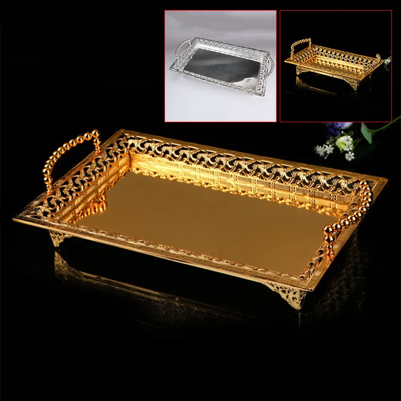 1pcs European Retro Palace Style Fruit Snack Plate Craft Wedding Gift Home Party shop hotel Decorations