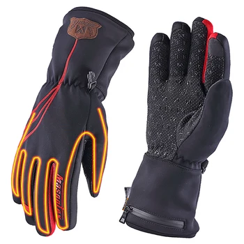 

Autumn Winter Motorcycle Gloves Heated Guantes Moto Waterproof Touch Screen Powered Battery Motorbike Racing Riding Gloves Men