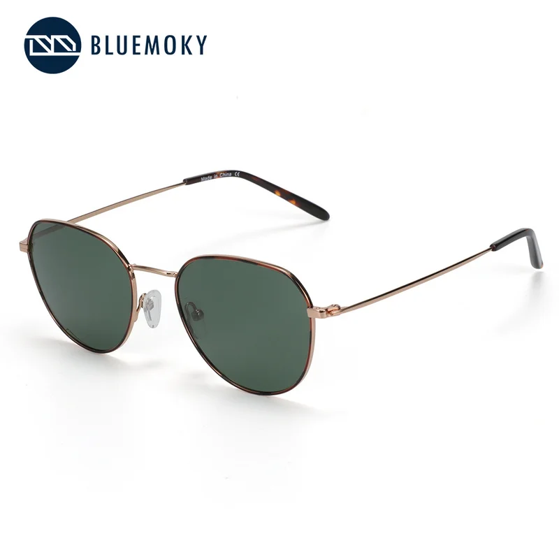 BLUEMOKY винтажные Поляризованные солнцезащитные очки из сплава, Классические поляризованные солнцезащитные очки с защитой от уф400 лучей, линзы для вождения, мужские/женские очки