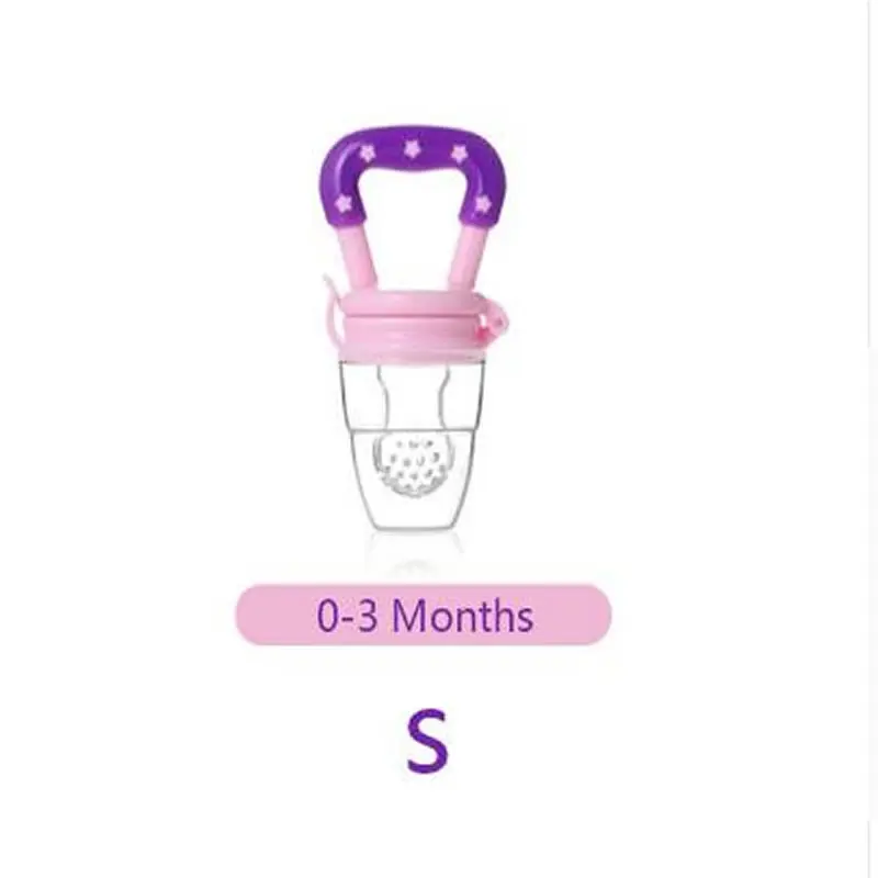 Purple S Детская миска для фруктов, питательное питание, детское соска, силиконовая соска-фрукт, принадлежности для кормления, инструмент для кормления сосков - Цвет: Purple S