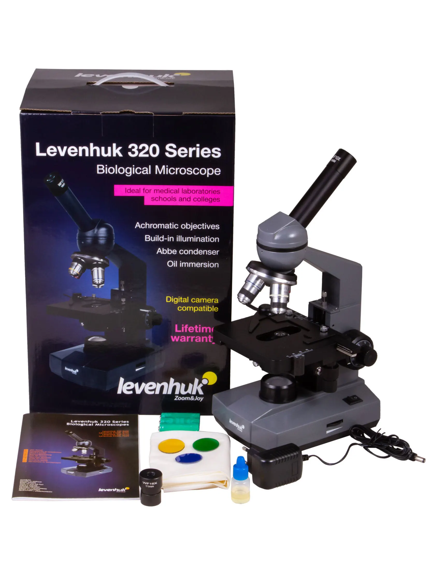 Микроскоп Levenhuk 320 PLUS, монокулярный