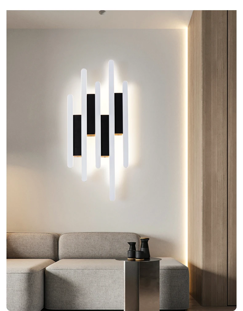 Nordic minimalist wall lamp designer creative piano modeling lamp living room bedroom aisle led background wall lamp wall sconces for living room