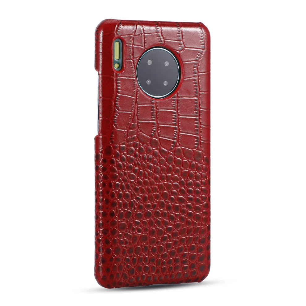 Роскошный чехол для huawei mate 30 Pro, Винтажный чехол с крокодиловым узором, чехол из натуральной кожи для huawei mate 30, защитная задняя крышка