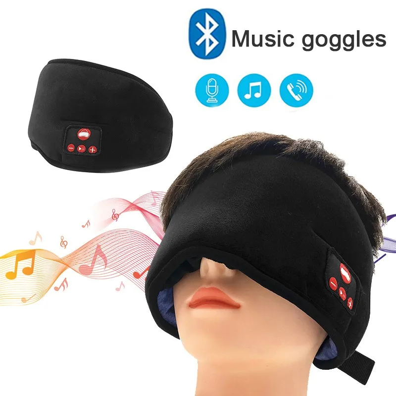 Беспроводная маска для сна для глаз для Bluetooth 5,0, регулятор громкости, покрытие для сна, тени для йоги, медитации