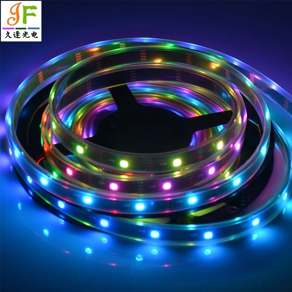 1 м/5 м APA107S HD107S Светодиодные ленты пиксель rgb светодиодные ленты света, DC5V 5050 SMD адресуемый 30/60/144 светодиодный s/m, белая/черная печатная плата, IP20/IP65/IP67