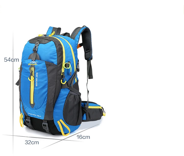 Мужской 40L унисекс Водонепроницаемый рюкзак для путешествий, походная спортивная сумка, рюкзак для альпинизма, кемпинга для мужчин