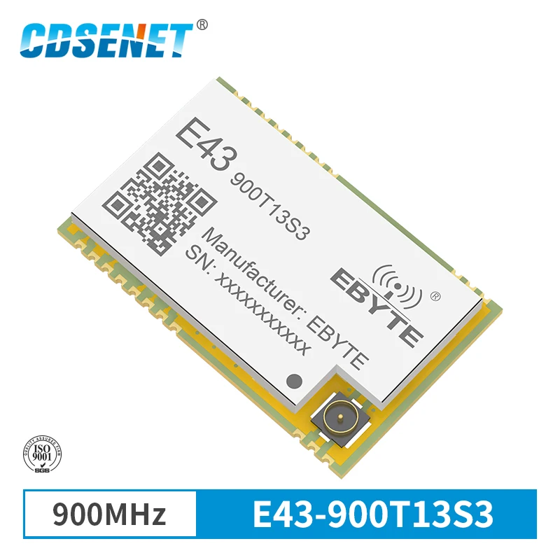 

868MHz 915MHz Wireless Transceiver SMD Module 13dBm IPEX E43-900T13S3 UART Low Power Consumption RSSI Transmitter Receiver
