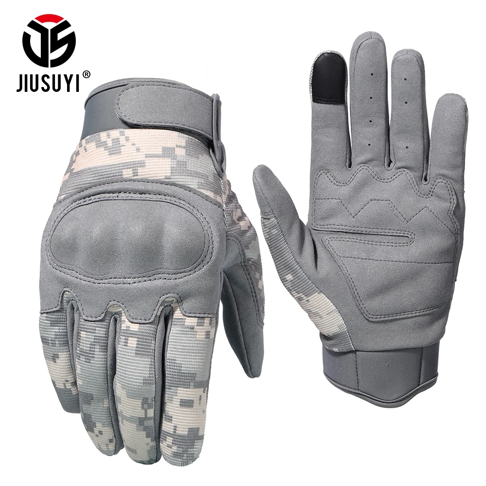 Billige Taktische Militärische Armee Handschuhe ACU Camouflage Touchscreen Paintball Kampf Kampf Harte Knuckle Fahrrad Volle Finger Handschuhe Männer