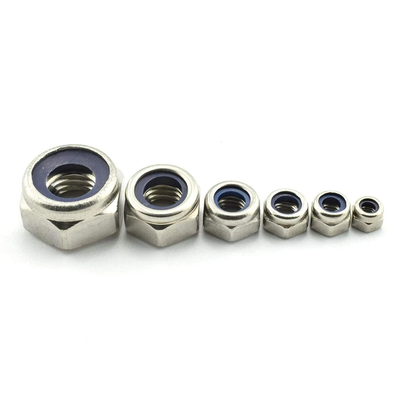 BMBY-150Pcs 304 Нержавеющая сталь замок набор гаек комплект для аппаратных аксессуаров нейлоновой вставкой Стопорная гайки Self Зажимная гайка M3