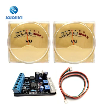 

2pcs P-64 VU Meters + 1pcs Driver Board Head Decoder DB Level Meter AMP Amplifier Pre-stage Power Amplifier Meter with Backlight