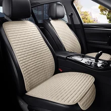 Capa de assento do carro dianteiro/traseiro linho assento proteger almofada do assento do automóvel protetor almofada do carro cobre esteira proteger