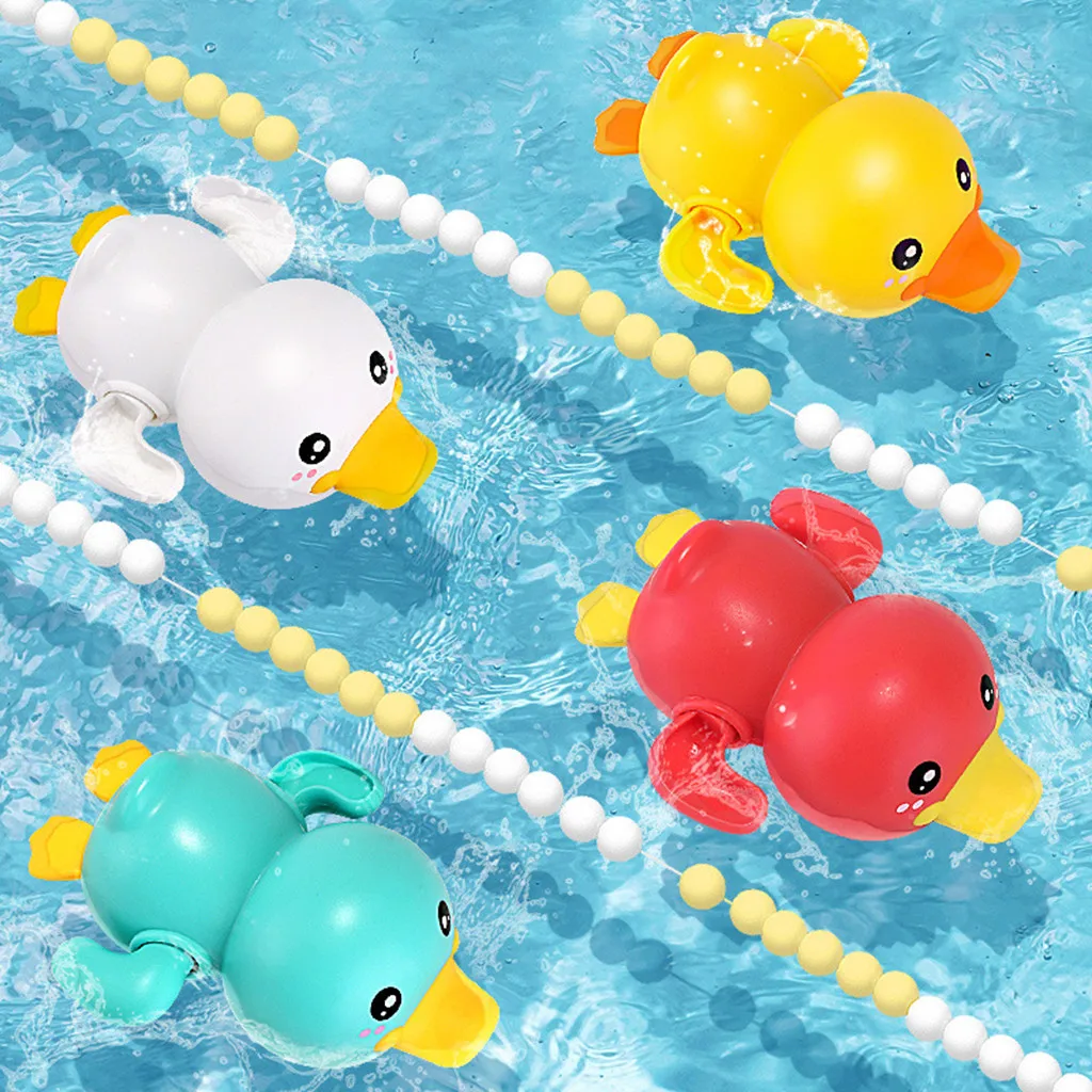 NOVEDAD DE VERANO baño bebé ducha bebé reloj natación niños agua lindo pato de baño bañera juguetes para chico #2