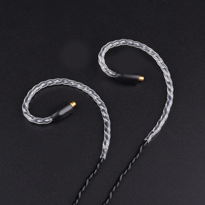 3 5 JACK Audio Headphone Upgrade Cable For Shure SE215 SE535 SE846 Single Crystal Copper Silver Plating DIY Headphone Cable