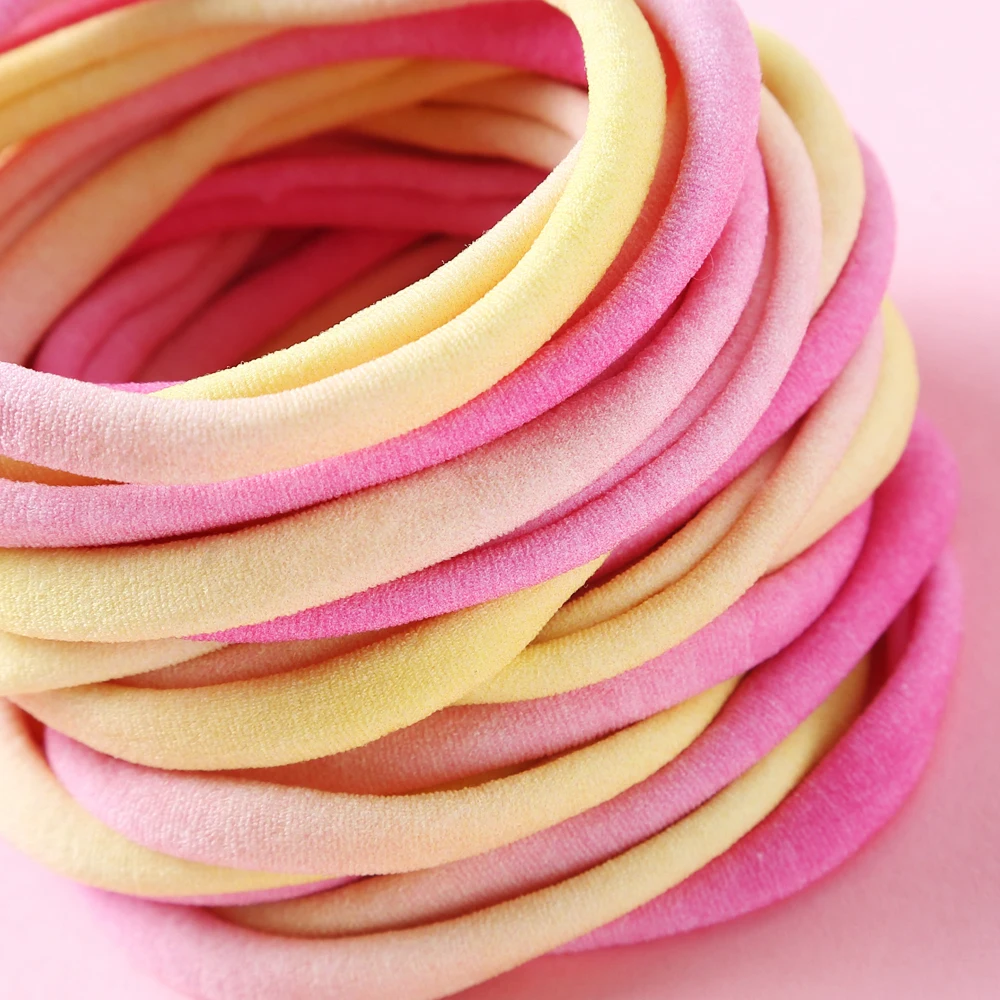 

10PC Baby Girl Nylon Headbands Tie Dye Super Soft Seamless Hair bands for Girls Children's Rubber bands Toddler Hair Accessories
