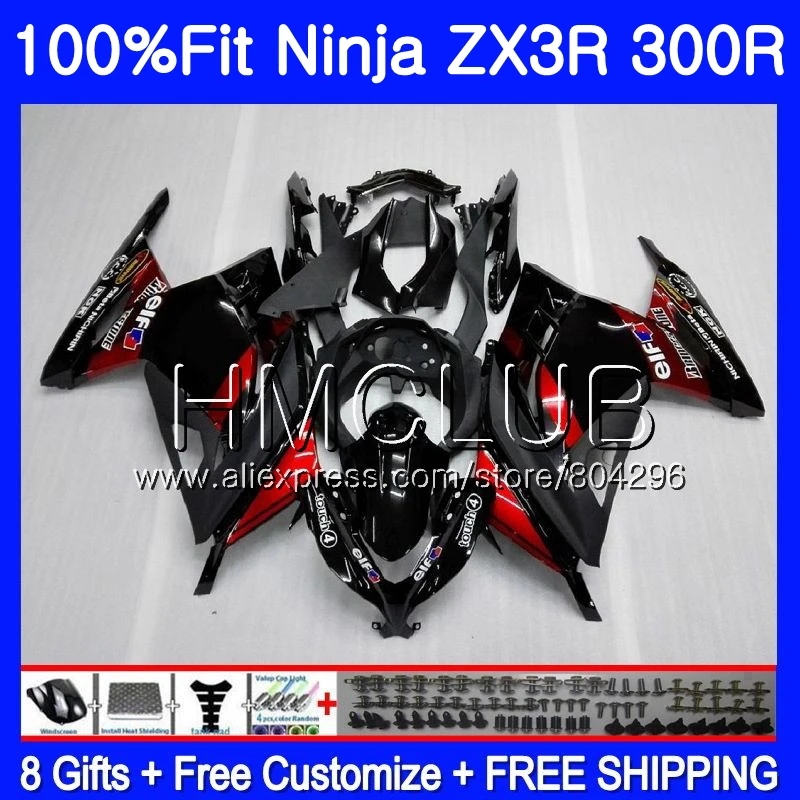 Инъекции для KAWASAKI NINJA ZX3R EX 300 ZX 300R 2013 10JK. 7 темно-красный горячей EX300 ZX-3R ZX300R 13, 14, 15, 16 лет обтекатель - Цвет: No. 1