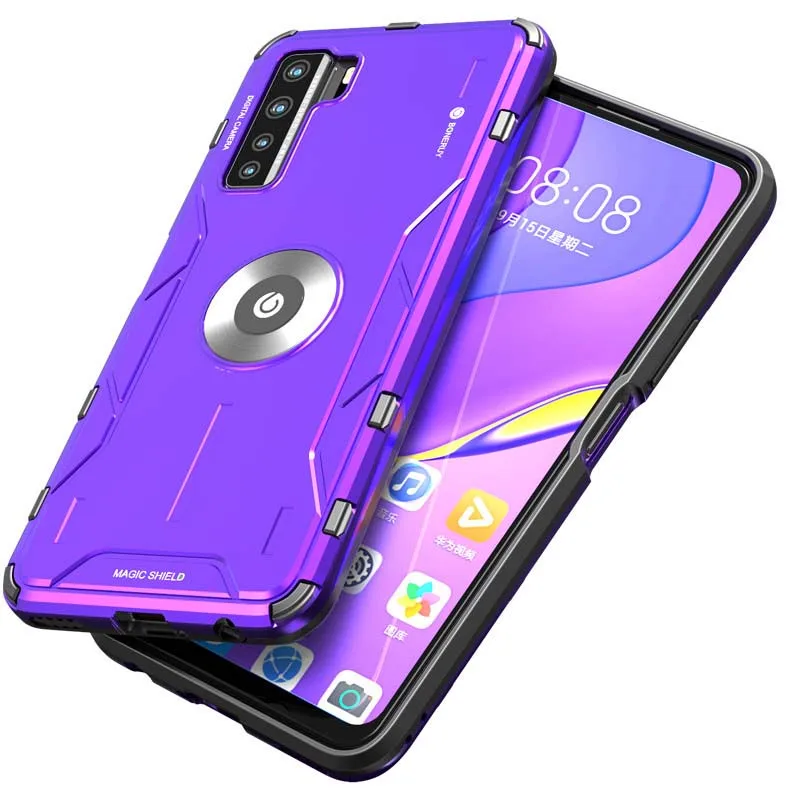 

Luxury Case Shockproof Alunum Metal Bracket Full Protective Back Cover For Huawei Nova 7SE 6.5 inch Phone Case Coque KS0677