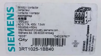 

1PC NEW SIEMENS 3RT1025-1BB40 24V free shipping
