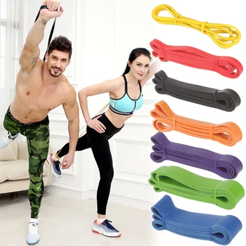 7Pcs Set Resistance Exercise Elastic Stretching Rubber Band Gym Fitness Weightlifting Equipment Training Workout Loop